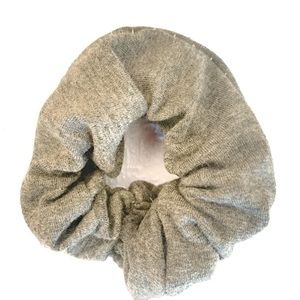 Soft grey Cotton scruchie